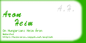 aron heim business card